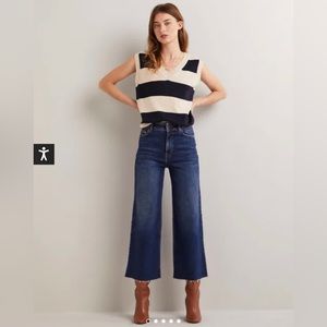 Boden High Rise Wide Leg Jeans